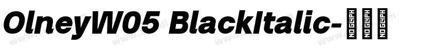 OlneyW05 BlackItalic字体转换